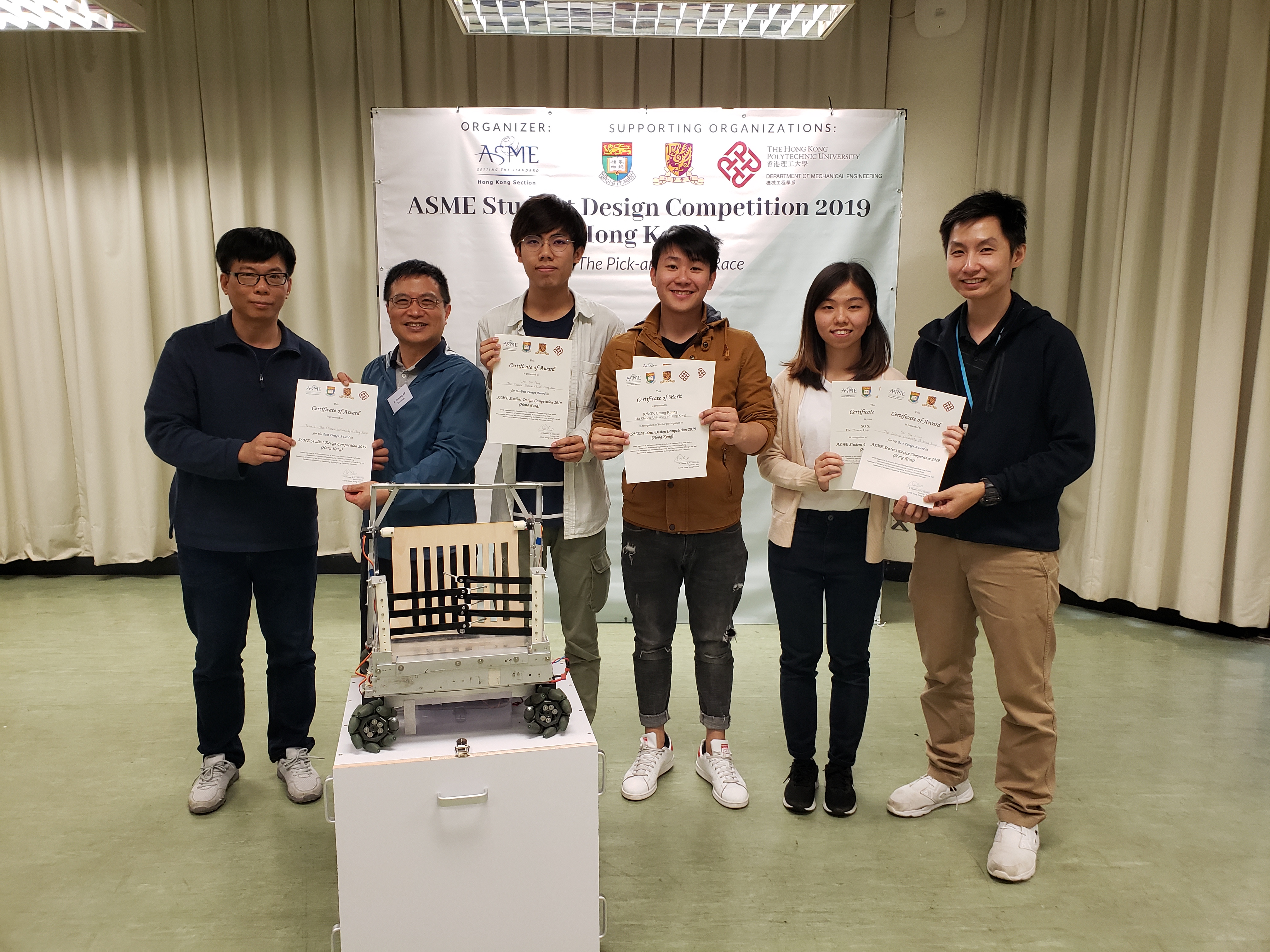 Best Design Award at the ASME Student Design Competition 2019 (Hong Kong)