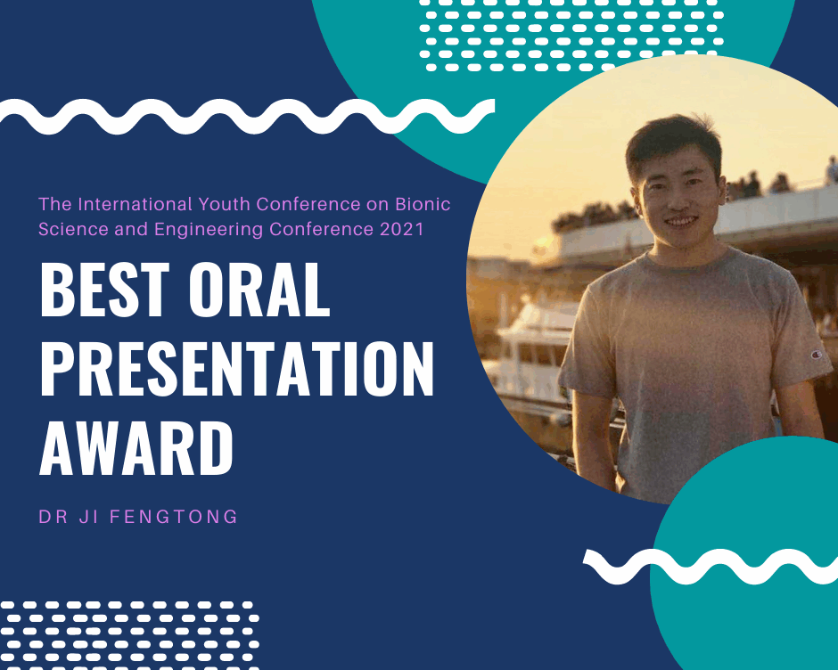 The Best Oral Presentation Award at the International Youth Conference on Bionic Science and Engineering Conference 2021